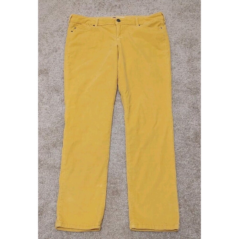 L.e.i.  Ashley Low Rise Corduroy Skinny Pants Junior Size 17 Yellow Y2K Style